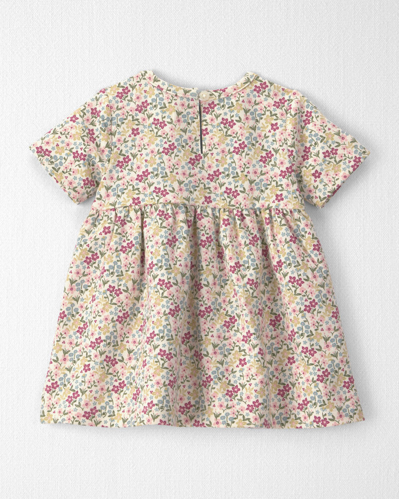 Baby Girl Organic Cotton French Terry Dress, image 2 of 5 slides