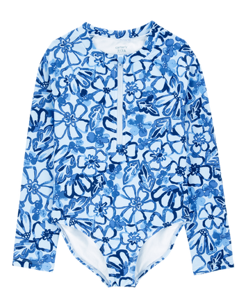 Kid 1-Piece Floral Rashguard, 