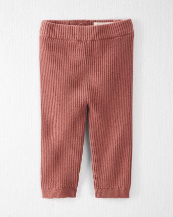 Organic Cotton Ribbed Sweater Knit Pants
, 