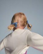 Toddler Girl 2-Pack Bow Hair Clips in Chambray - Blue, image 3 of 5 slides