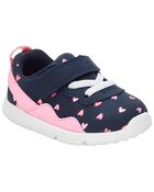 Every Step® First Walker Heart Athletic Sneakers - Navy, image 1 of 7 slides