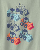 Toddler Boy Construction Digger Graphic Tee - Green, image 2 of 3 slides