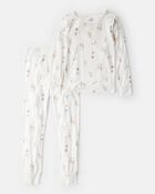 Kid Dog Long-Sleeve Loose Fit 2-Piece Pyjamas - White, image 1 of 5 slides