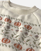 Jeune - Chandail tricot motif jacquard en coton biologique, image 2 sur 3 diapositives