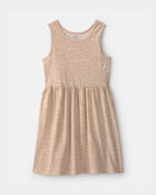 Girls Shell Sleeveless Knit Dress - Tan, image 1 of 4 slides