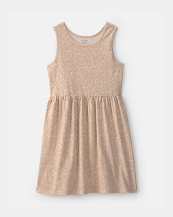 Girls Shell Sleeveless Knit Dress - Tan, 