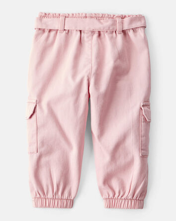Bébé fille - Pantalon de jogging cargo en coton – Rose, 