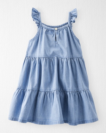 Toddler Organic Cotton Chambray Dress, 