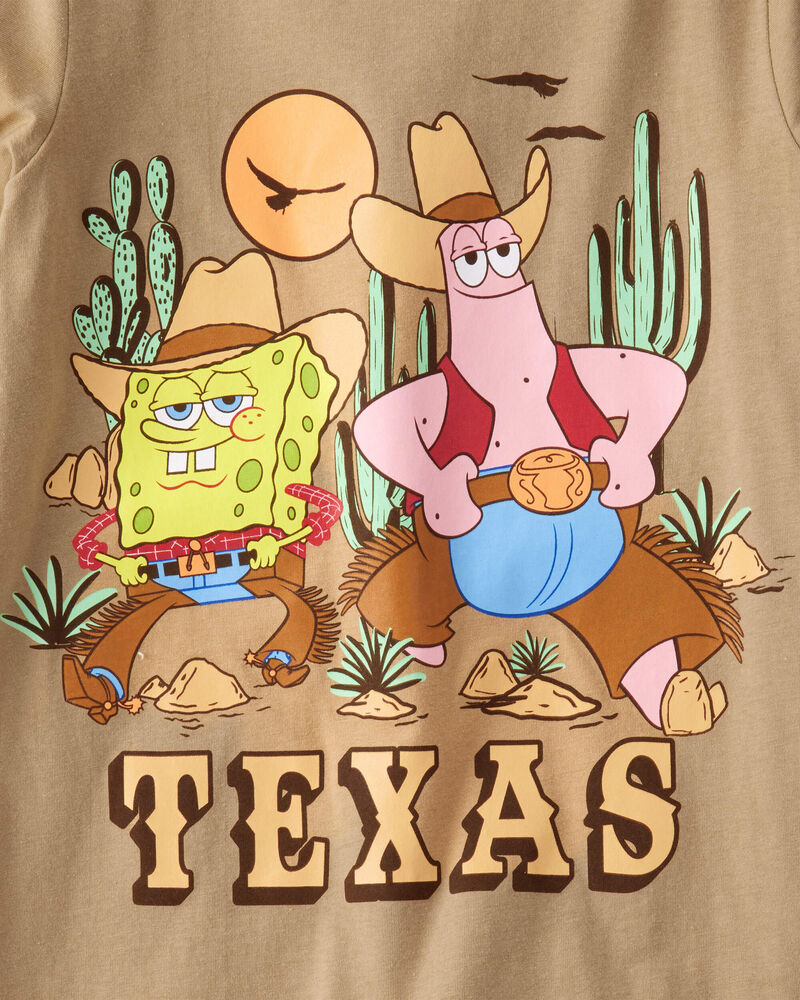 Boys Spongebob Squarepants™ Texas Short-Sleeve Graphic Tee - Brown, image 2 of 2 slides