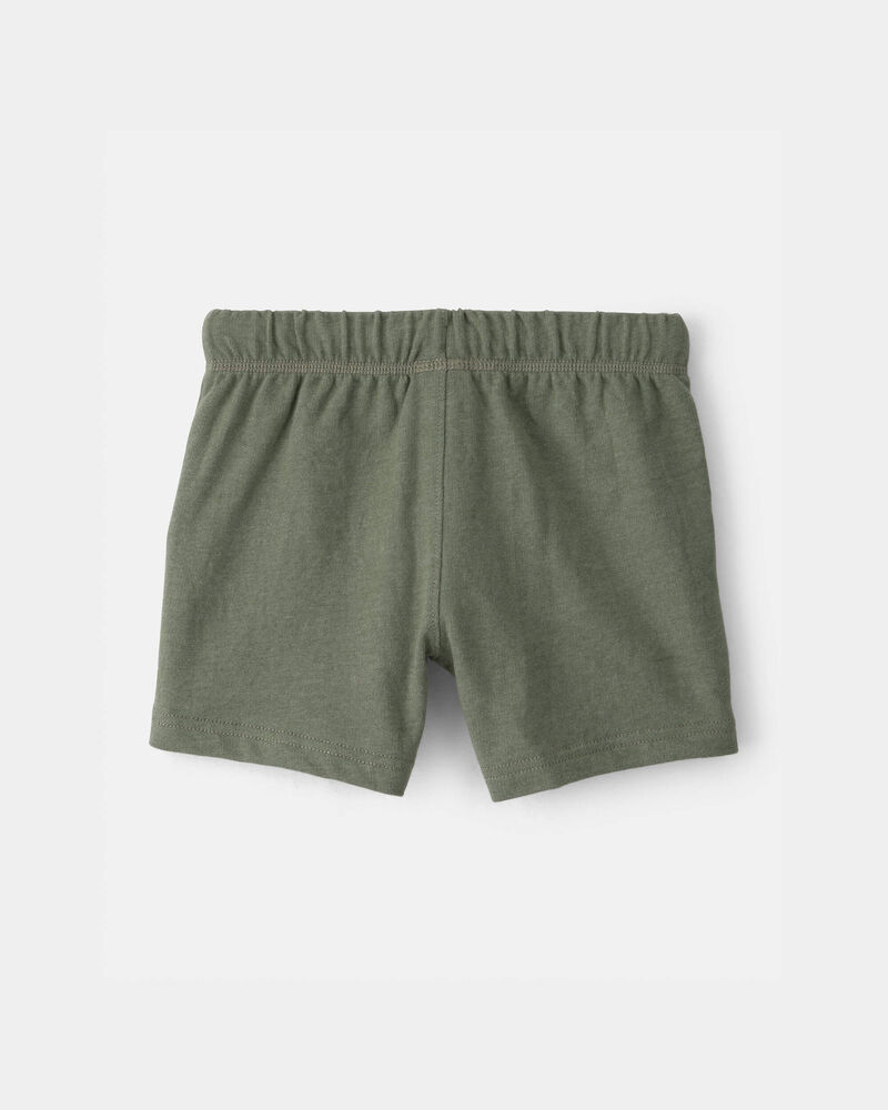 Toddler Boy French Terry Shorts - Green, image 2 of 4 slides