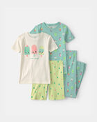Filles - Pyjama 4 pi&egrave;ces en 100&nbsp;% coton &agrave; friandises glac&eacute;es &laquo;Sweet Squad&raquo; - Bleu/Vert, image 1 sur 3 diapositives