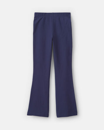 Girls Pull-On Stretch Flare Leggings - Navy Blue, 
