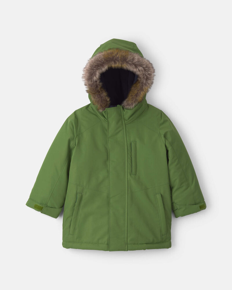Toddler Boy Winter Parka- Green, image 1 of 3 slides