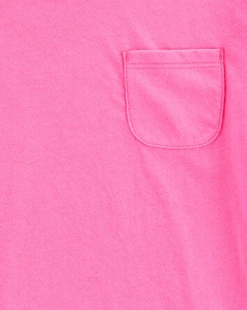 Kid Solid Short-Sleeve Fashion Top - Pink, 