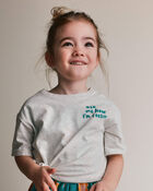 Toddler Girl 'Ask Me How I'm Feeling' Rolled Cuff Tee - Heather Grey, image 1 of 6 slides