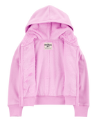 Enfant Blouson doublé de molleton à fermeture à glissière - Rose, image 2 sur 4 diapositives