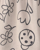 B&eacute;b&eacute; fille - Robe &agrave; manches courtes, fleurs et coccinelles - Brun, image 3 sur 3 diapositives