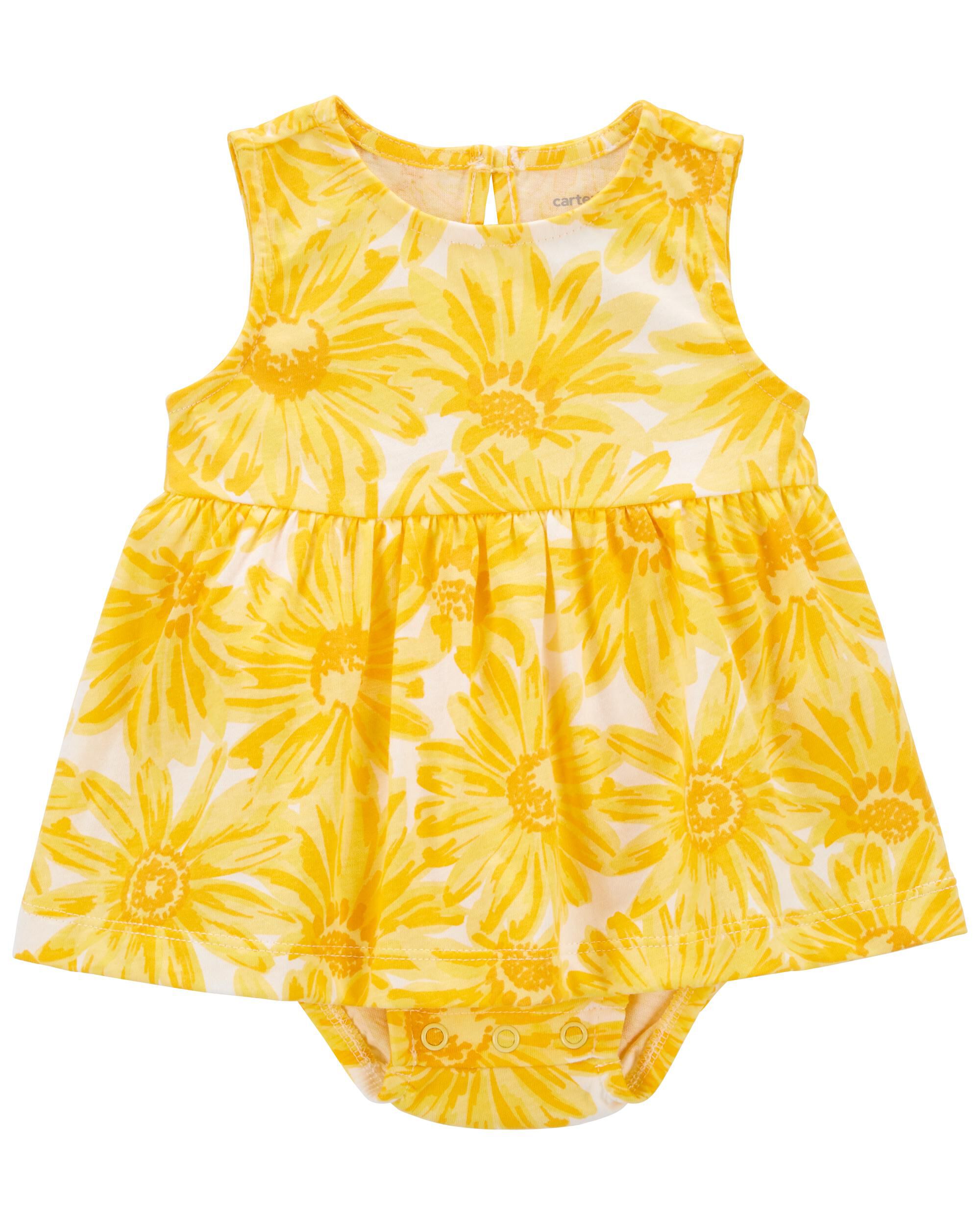 Yellow Sunflower Bodysuit Dress Carter s Oshkosh Canada