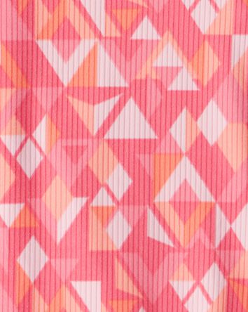 Girls Active Rib Long-Sleeve Top - Coral, 