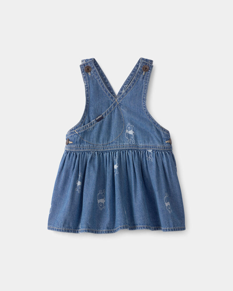 B&eacute;b&eacute; fille - Jupe-salopette crois&eacute;e en denim Winnie l&rsquo;Ourson de Disney&reg; - D&eacute;lav&eacute; moyen, image 4 sur 5 diapositives