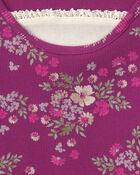 Filles - Haut manches longues &agrave; motif floral - Mauve, image 3 sur 3 diapositives