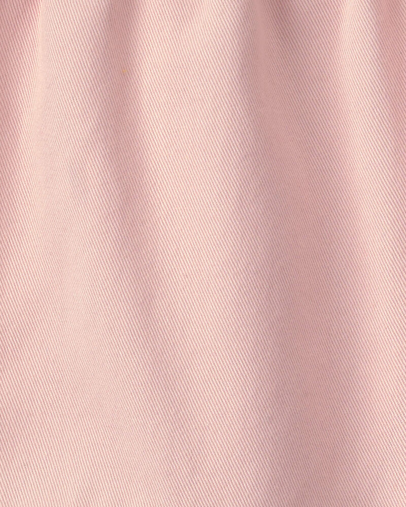 Baby Girl 2-Piece 'Happy' Twill Long-Sleeve Top & Pant Set - Pink/Cream, image 6 of 7 slides