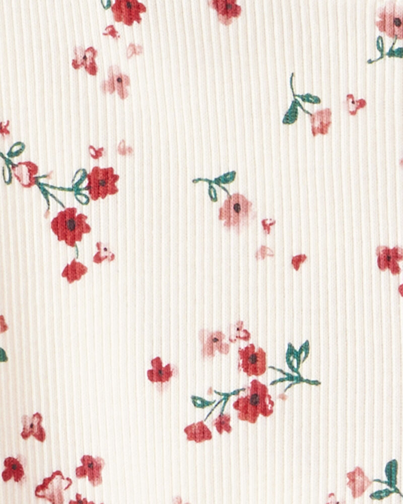 Toddler Girl 2-Piece Floral Long-Sleeve Tee & Pant Set - Red, image 2 of 4 slides