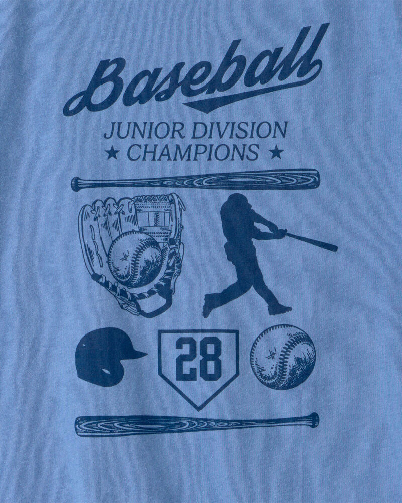 Boys Baseball Champions Graphic Tee - Blue, image 2 of 3 slides