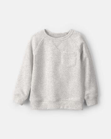 Toddler Boy Fleece Pullover Sweatshirt - Grey, 