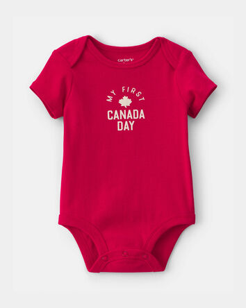 Baby My First Canada Day Bodysuit - Red, 
