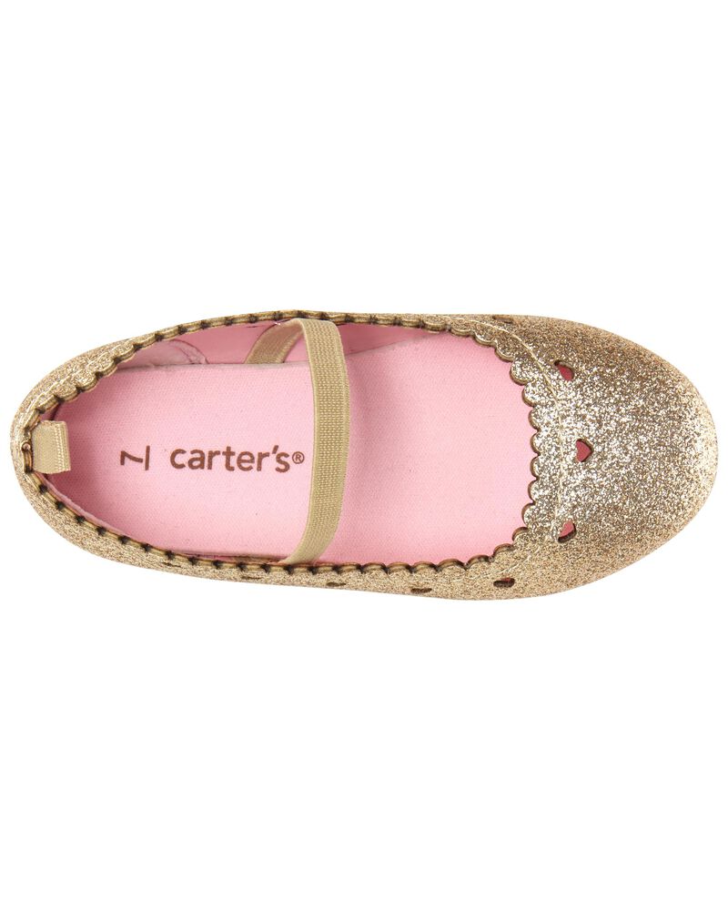 Kid Glitter Mary Jane Flat Shoes, image 4 of 8 slides