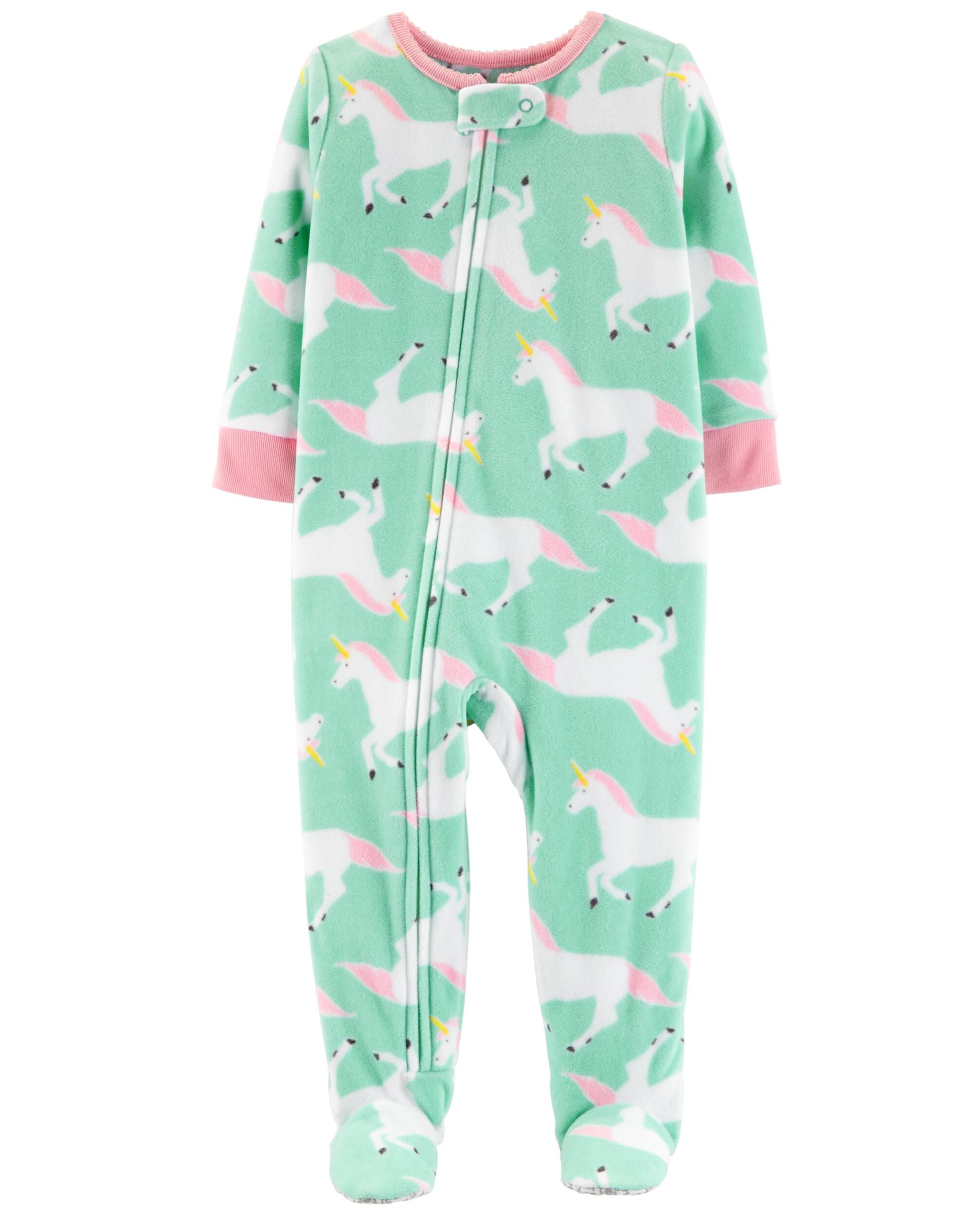 carters one piece fleece pajamas
