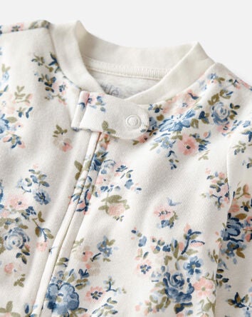 Baby Organic Cotton Floral-Print Sleeper, 