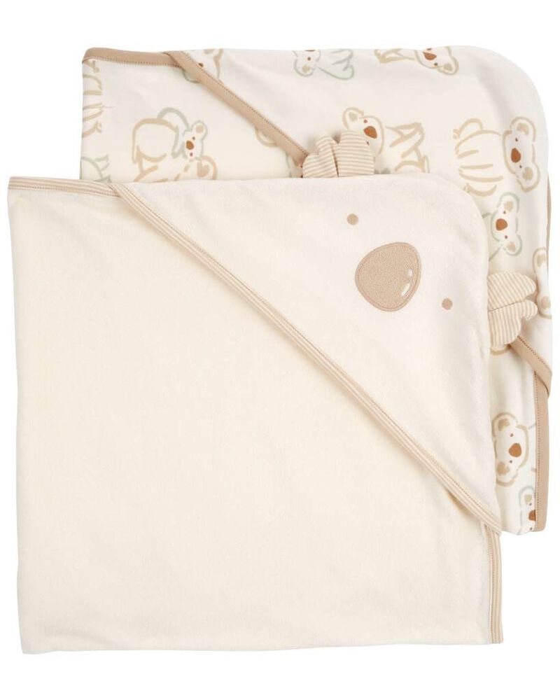 Baby 2-Pack Koala Hooded Towels, image 3 of 3 slides