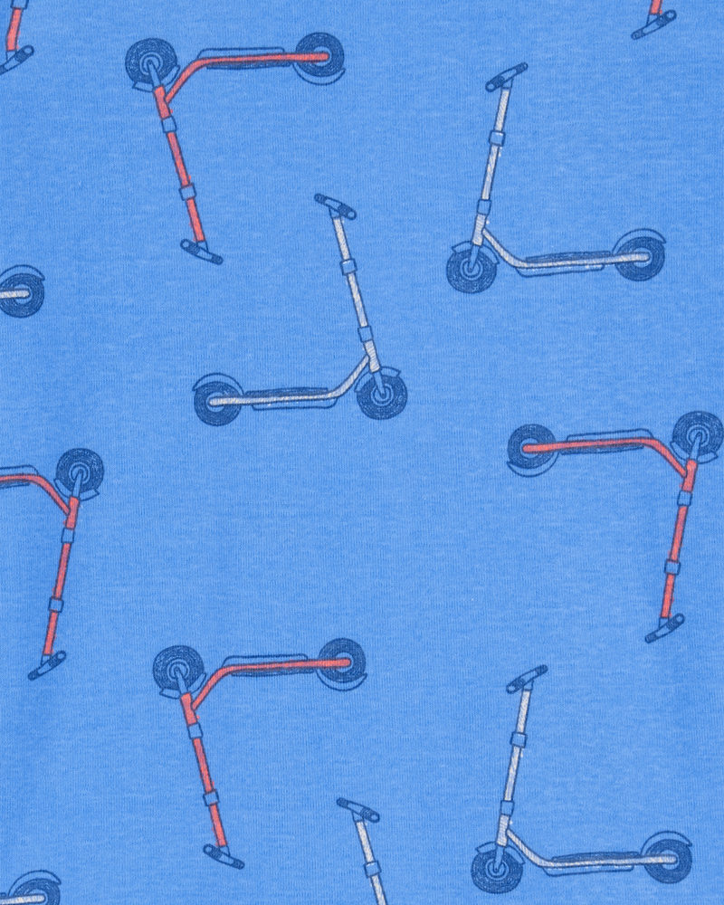 Kid 2-Piece Scooter Print 100% Snug Fit Cotton Pyjamas, image 2 of 3 slides