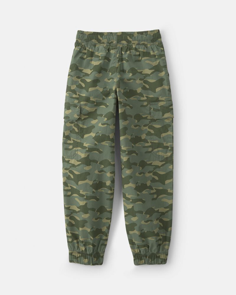 Boys Camo Cargo Joggers - Olive Green, image 2 of 5 slides