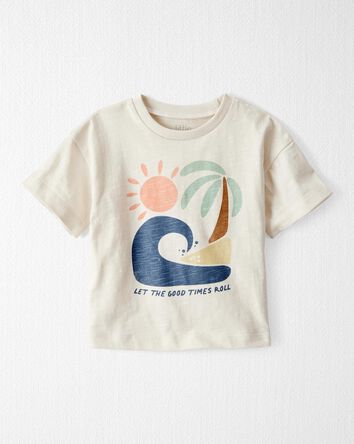 Baby Organic Cotton Beach-Print Tee, 