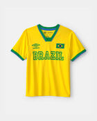 Jeune - Chandail de joueur de soccer Umbro du Br&eacute;sil - Jaune/Vert, image 1 sur 6 diapositives