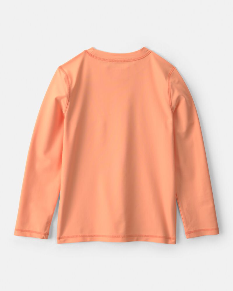 Boys West Coast Surf' Long-Sleeve Rashguard Top - Orange, image 2 of 4 slides
