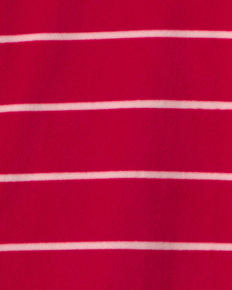 Toddler Boy 1-Piece Moose Striped DreamPlush Snug Fit Footed Pyjama - Red, image 3 of 5 slides