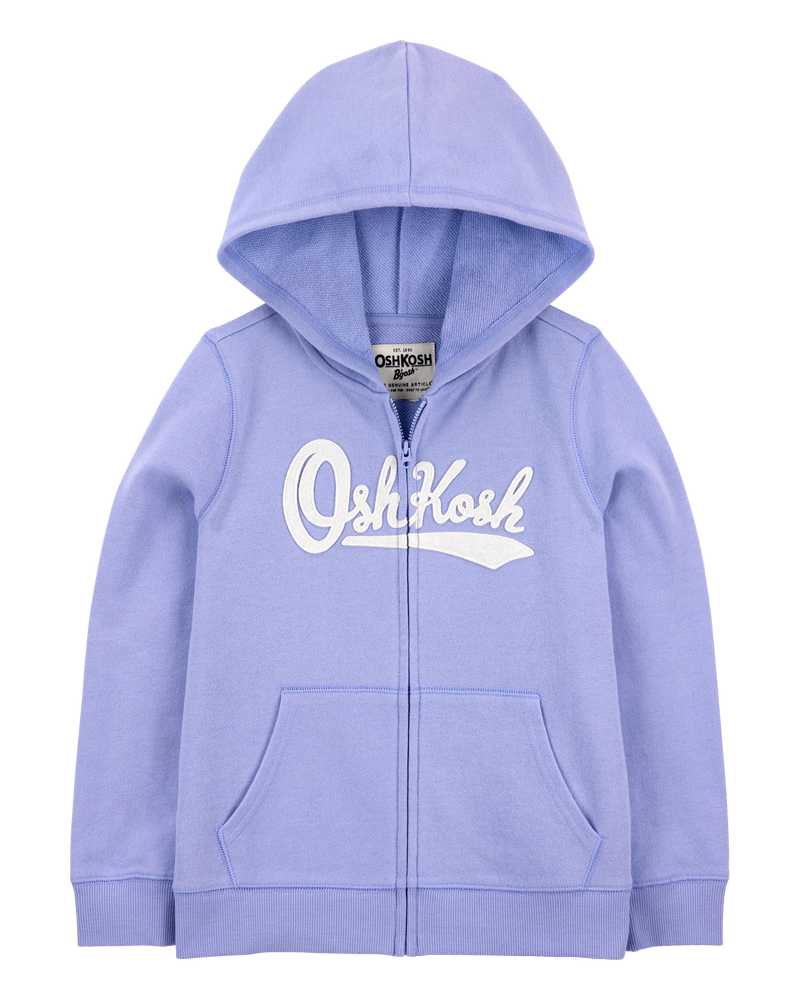 Kid OshKosh Logo Zip Jacket - Purple, image 1 of 3 slides