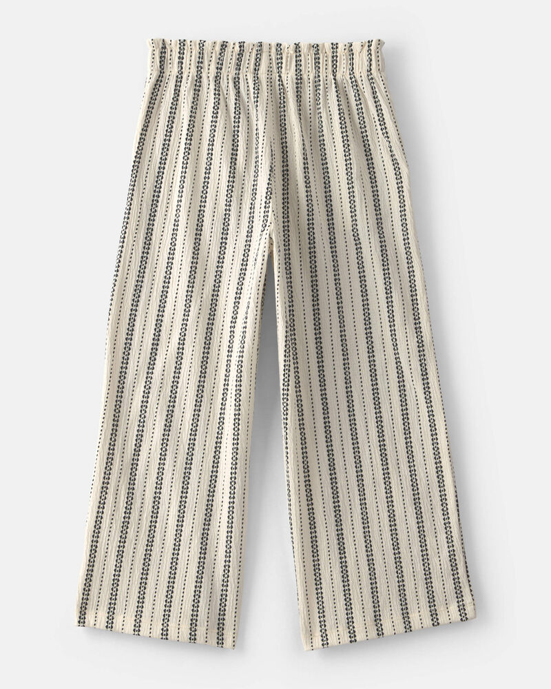 Girls Striped Pants - Ivory, image 2 of 4 slides