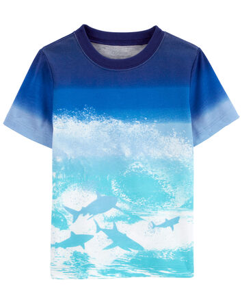 T-shirt ombré à motif de la plage, 