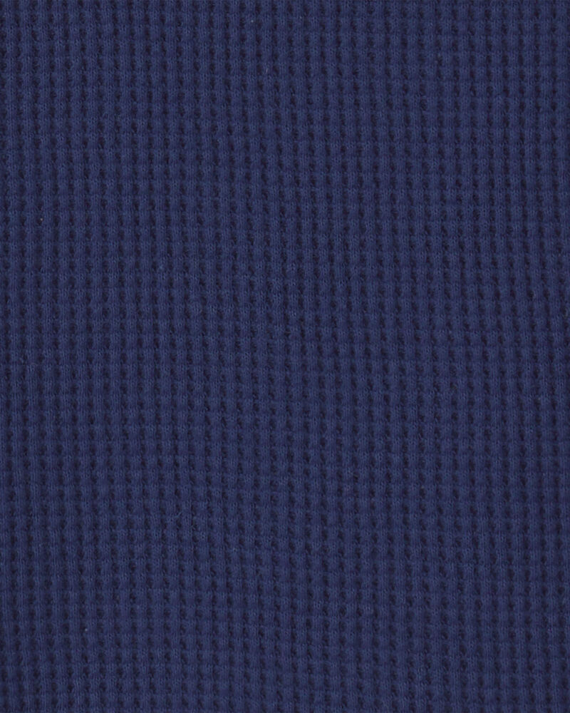Chemise boutonn&eacute;e isotherme &agrave; manches longues pour tout-petit - Bleu marine, image 2 sur 2 diapositives