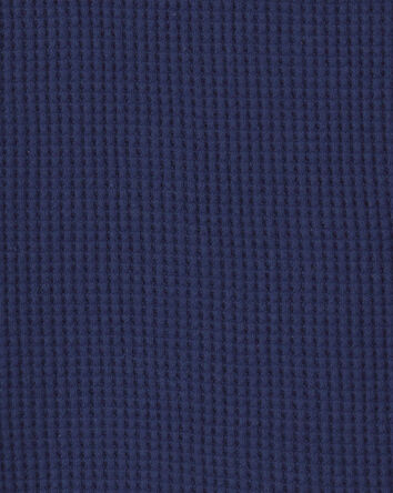 Toddler Boy Thermal Long-Sleeve Button-Down Shirt - Navy Blue, 