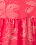 Toddler Girl Tropical Floral Sleeveless Dress - Coral, image 3 of 4 slides