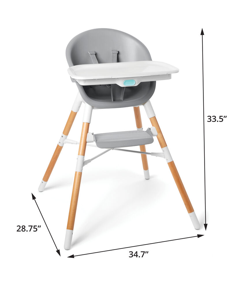 Chaise haute 4-en-1 EON &ndash; Avoine, image 4 sur 4 diapositives