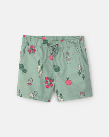 Tout-petit gar&ccedil;on - Short &agrave; motif de fruits et l&eacute;gumes - Vert, 