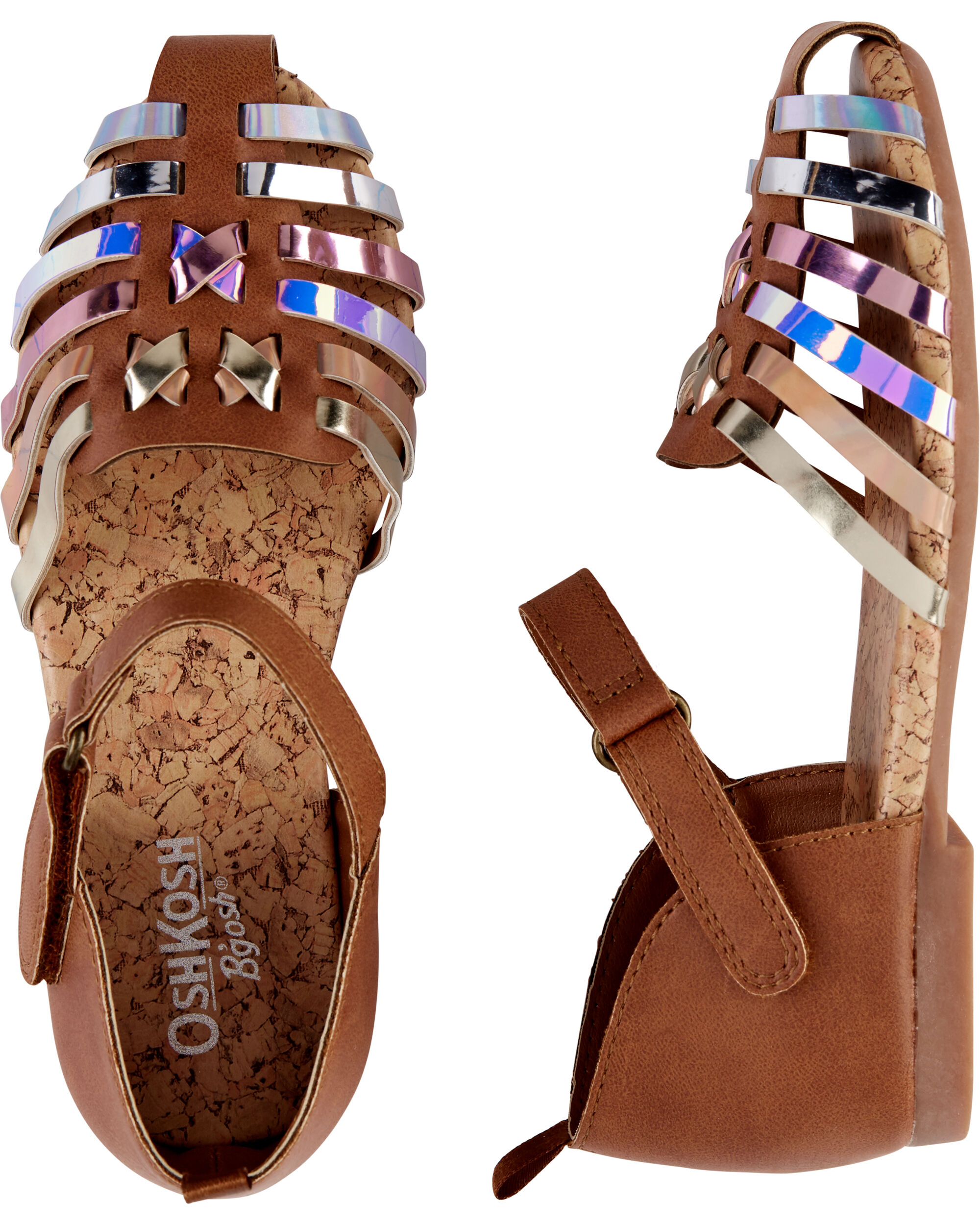 carter's metallic play sandals