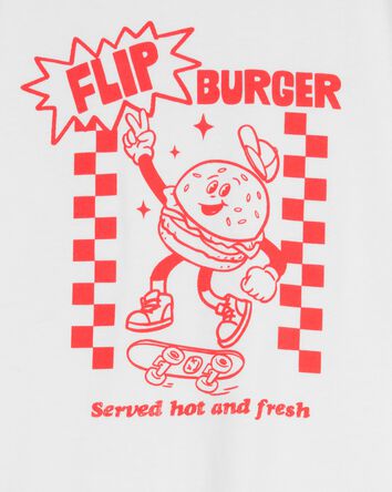 Kid Burger-Print Short-Sleeve Graphic Tee, 